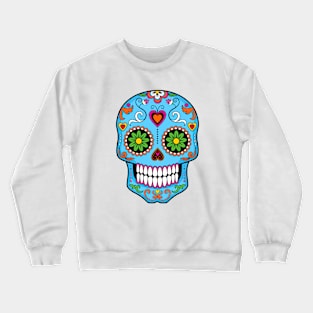 Turquoise Sugar Skull Crewneck Sweatshirt